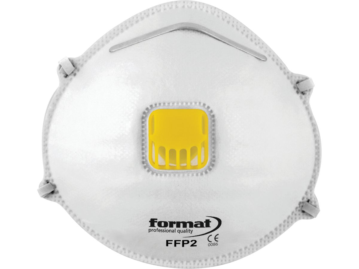 Resp.cont.mask,with valve, FFP2, FORMAT