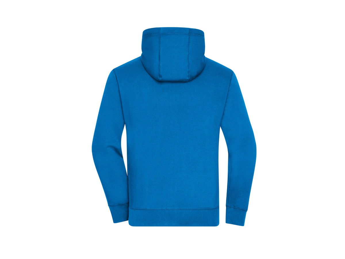 JN Mens Lifestyle Zip-Hoody JN963 80%BW/20%PES, cobalt/grey-heather, Gr XL