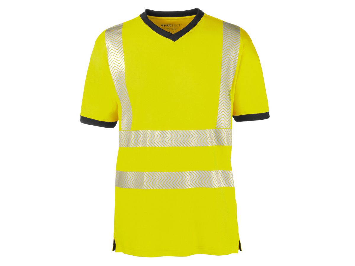 4Protect Warnschutz T-Shirt Miami leuchtgelb/grau 3431 Gr. 2XL