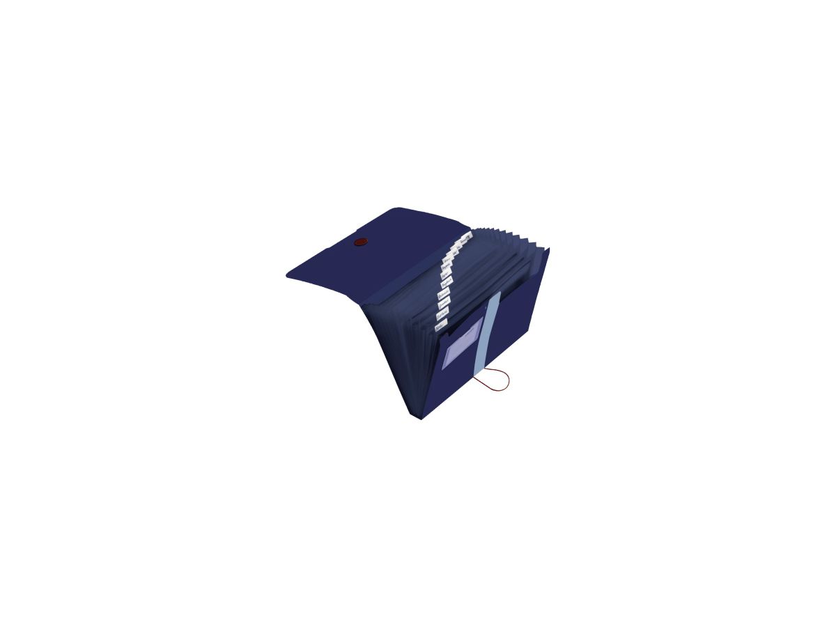 Herlitz Fächermappe 11411261 12Fächer Recycling PP dunkelblau