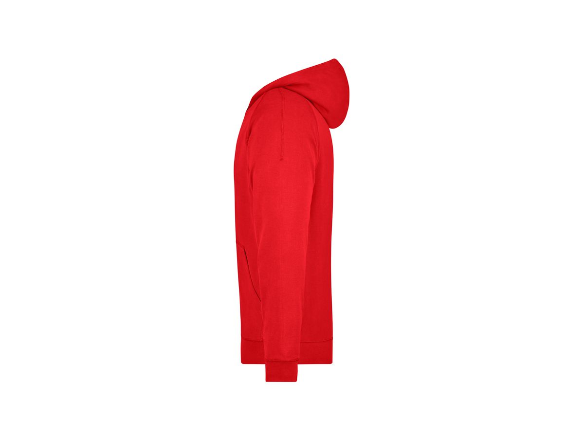 JN Hooded Jacket JN059 100%BW, red, Größe 2XL