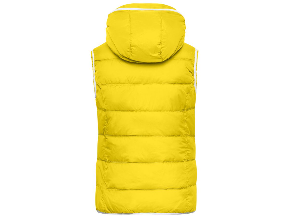 JN Ladies Maritime Vest JN1075 100%PA, sun-yellow/white, Größe M