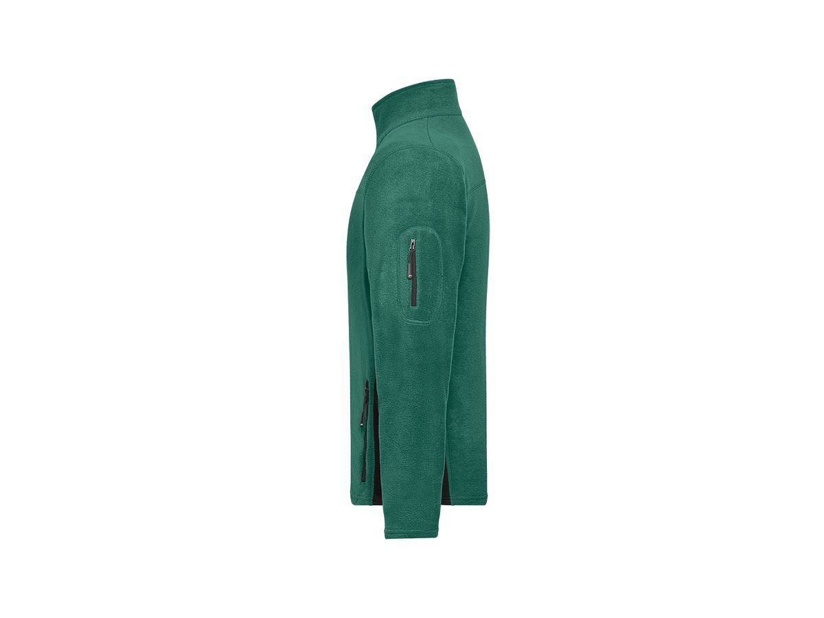 JN Mens Workwear Fleece Jacket JN842 100%PES, dark-green/black, Größe S