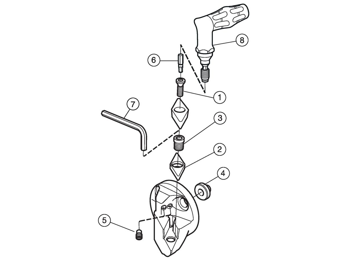 CoroTurn 107 Schneidkopf zum Drehen SL-SVPBR-32-16-LHP
