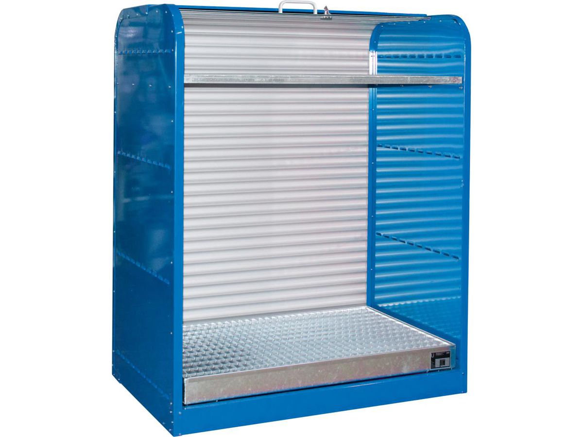 Gefahrstoffrollladenschr 1294x870x1610, blau