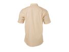 JN Men's Shirt Shortsleeve Poplin JN680 stone, Größe 4XL