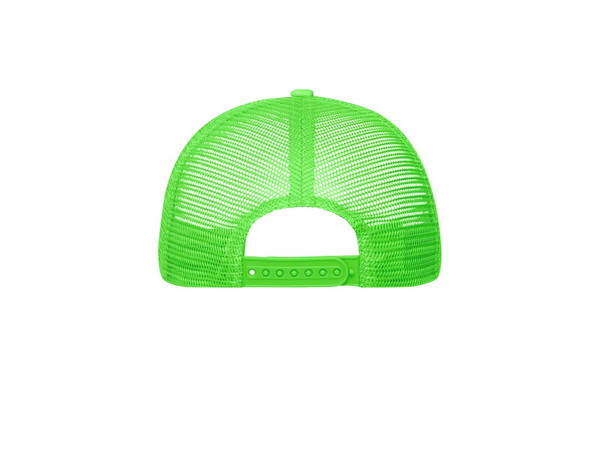 mb 5 Panel Polyester Mesh Cap MB070 black/neon-green, Größe one size