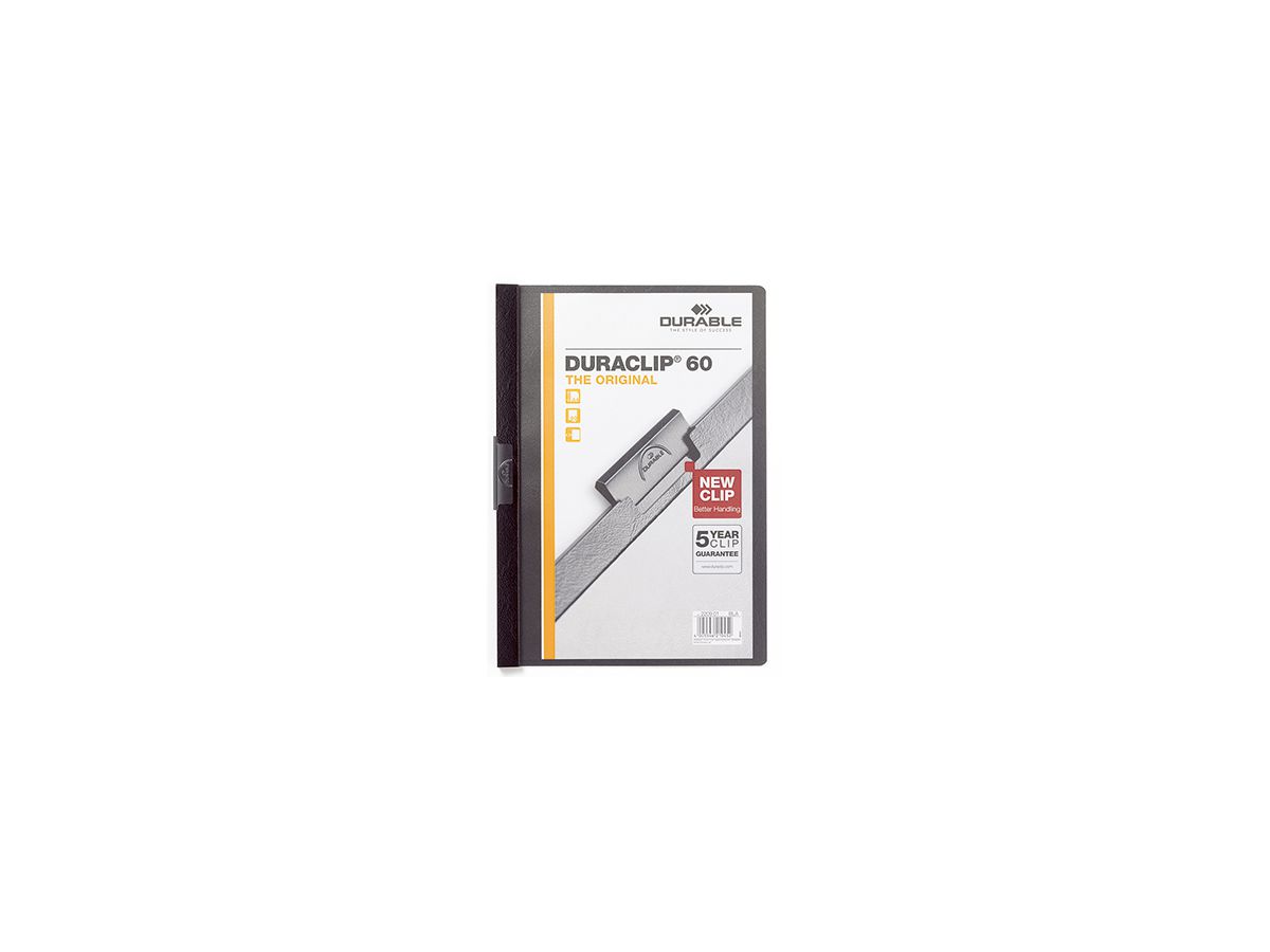 DURABLE Klemmmappe DURACLIP 30 220901 DIN A4 Hartfolie schwarz