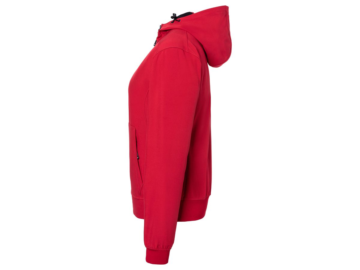JN Damen Kapuzen-Softshell-Jacke JN1145 red/black, Größe XS