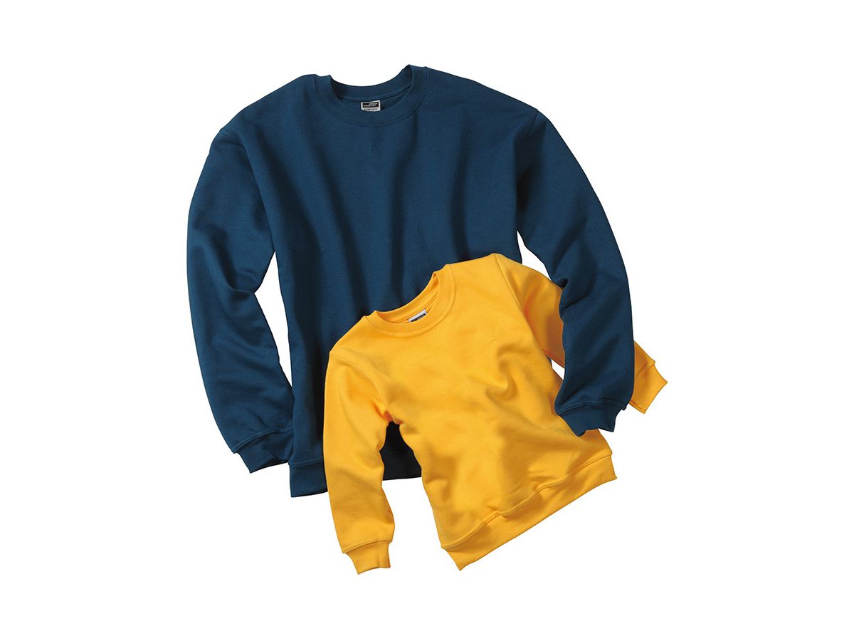 JN Round-Sweat Heavy Junior JN040K 80%BW/20%PES, carbon, Größe L