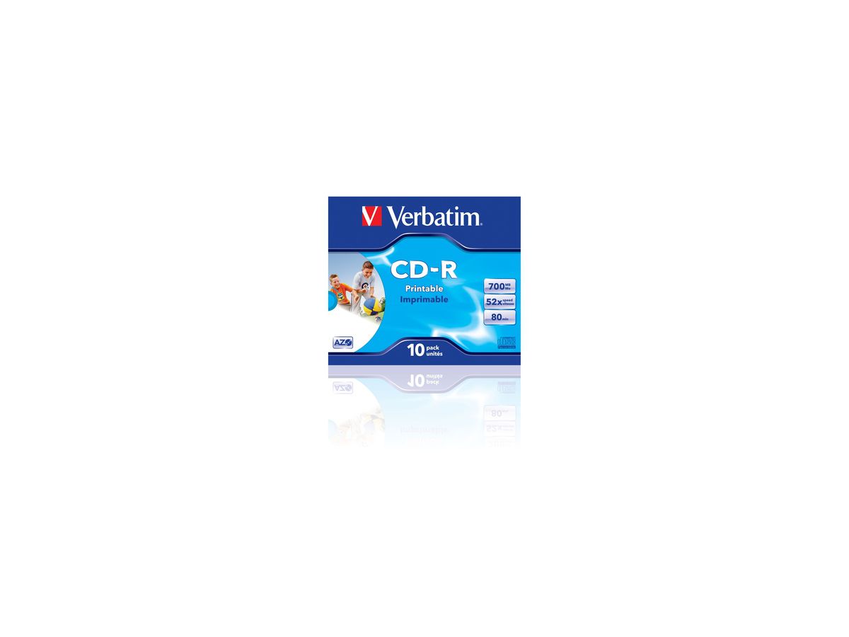 Verbatim CD-R 43325 52x 700MB 80Min. Jewelcase 10 St./Pack.
