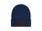 DAIBER Strickmütze mit Patch 10x5cm navy MB7407