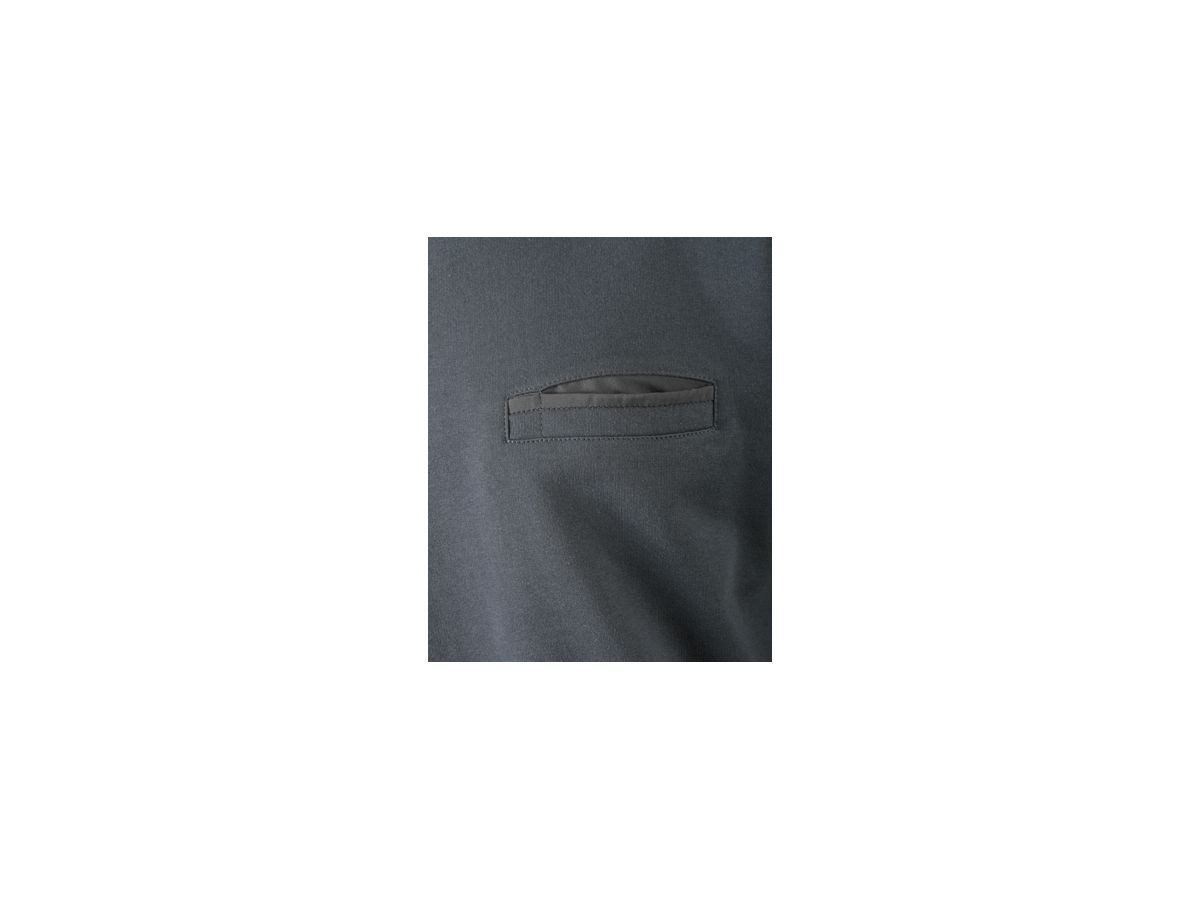 JN Mens Round Sweat Pocket JN924 80%BW/20%PES, graphite, Größe L