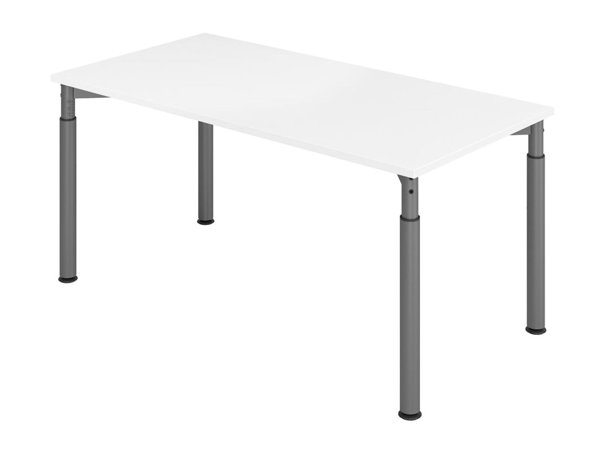 Schreibtisch 4-Fuß 1600x800 mm Weiß