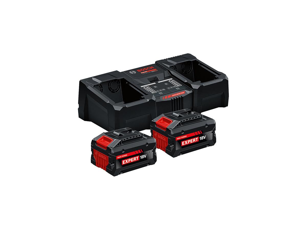 BOSCH Akku-Starter-Set 18V 2xEXBA 18V-80, EXAL 12V/18V-320