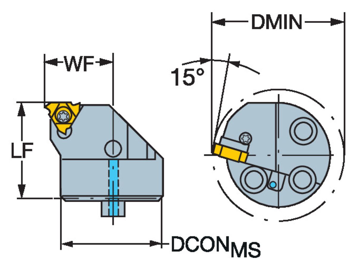 COROMANT T-Max U-Lock Schneidkopf zum Gewindedrehen L566.0KFC-162012-11