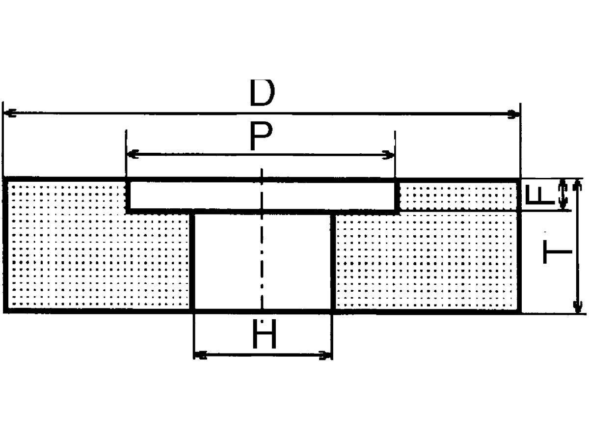 Schleifscheibe SC K80 300x40x76mm Aussp. Müller