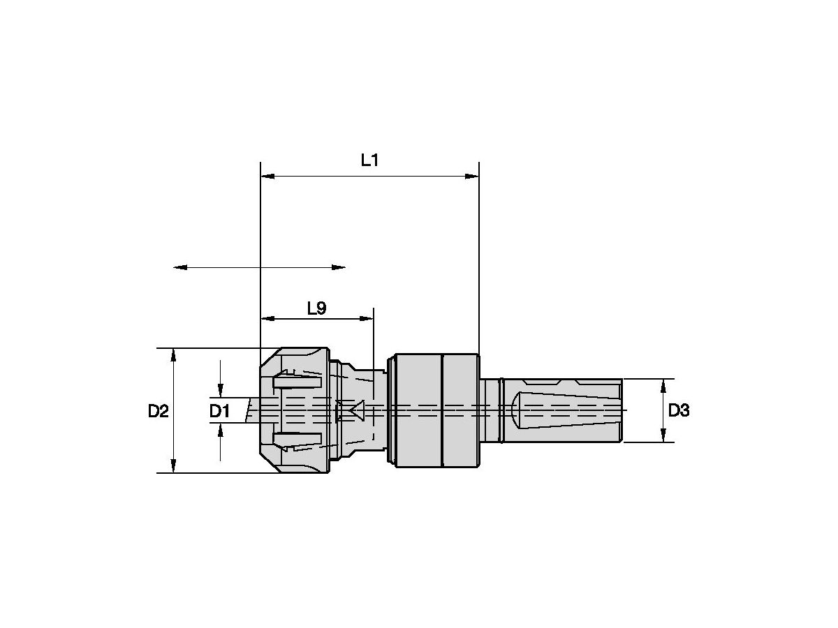 ERICKSON SS25SYTER32087M SOFTSYNCHRO TAP COLLET CHUCK WITH ER32 C