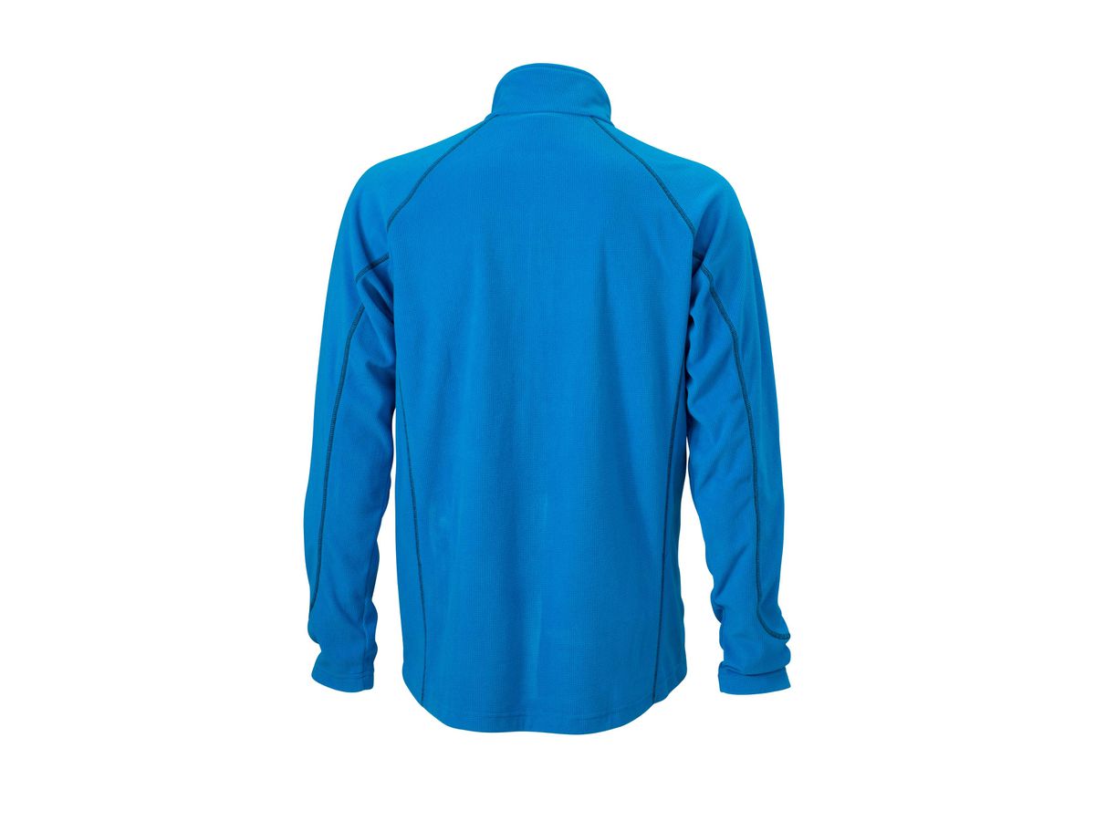 JN Mens Structure Fleece Jacket JN597 100%PES, aqua/navy, Größe S
