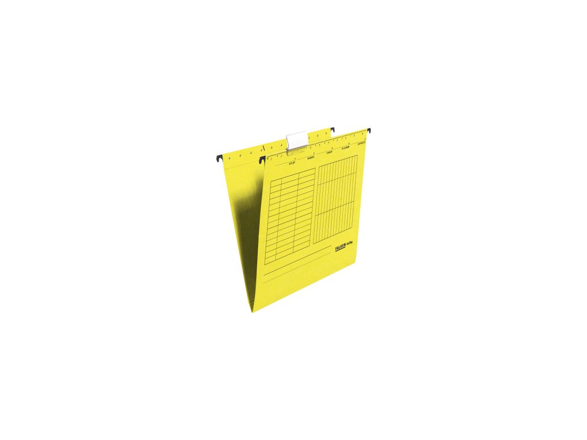 Falken Hängemappe 80004419 A4 seitlich offen Kraftkarton gelb