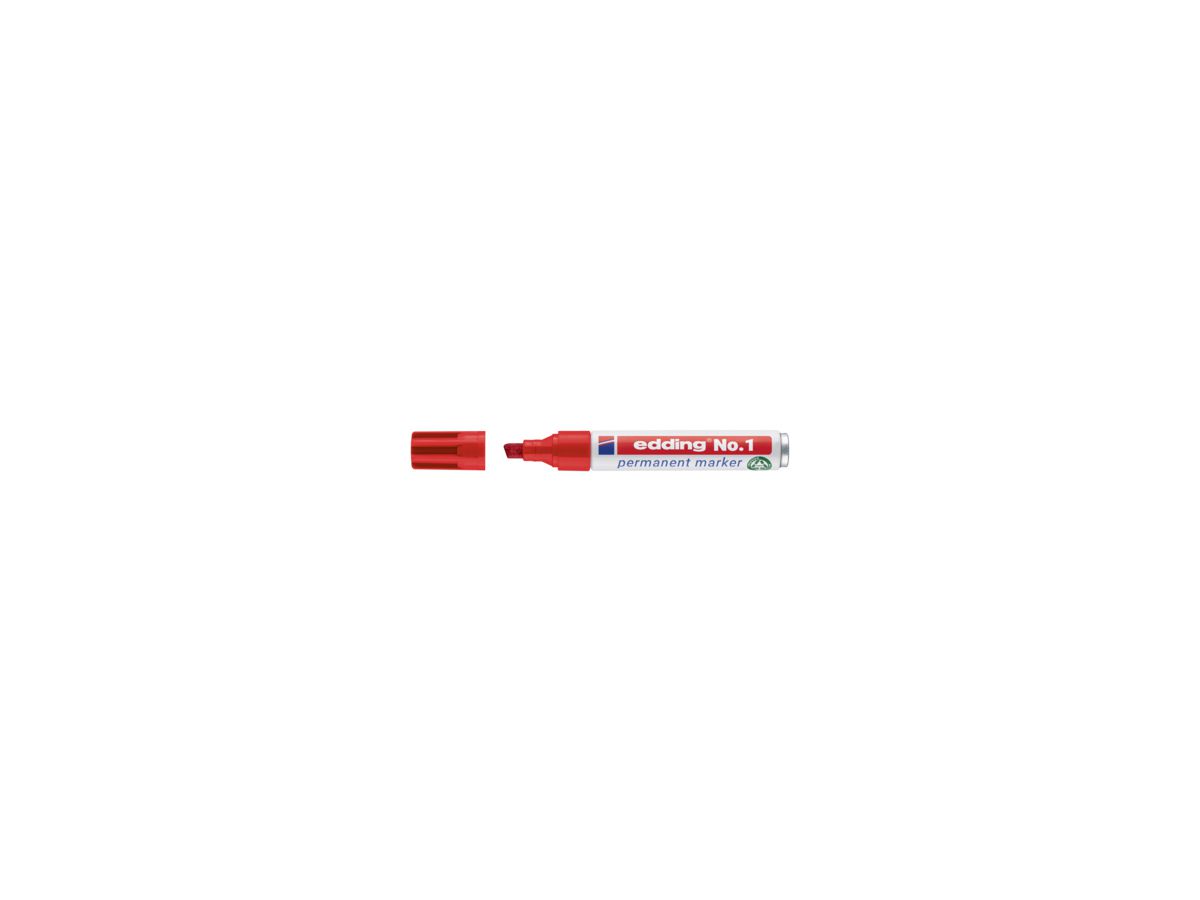 Permanent marker no. 1 red Edding