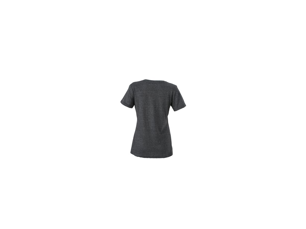 JN Ladies Heather T-Shirt JN973 65%PES/35%BW, black-melange, Größe L