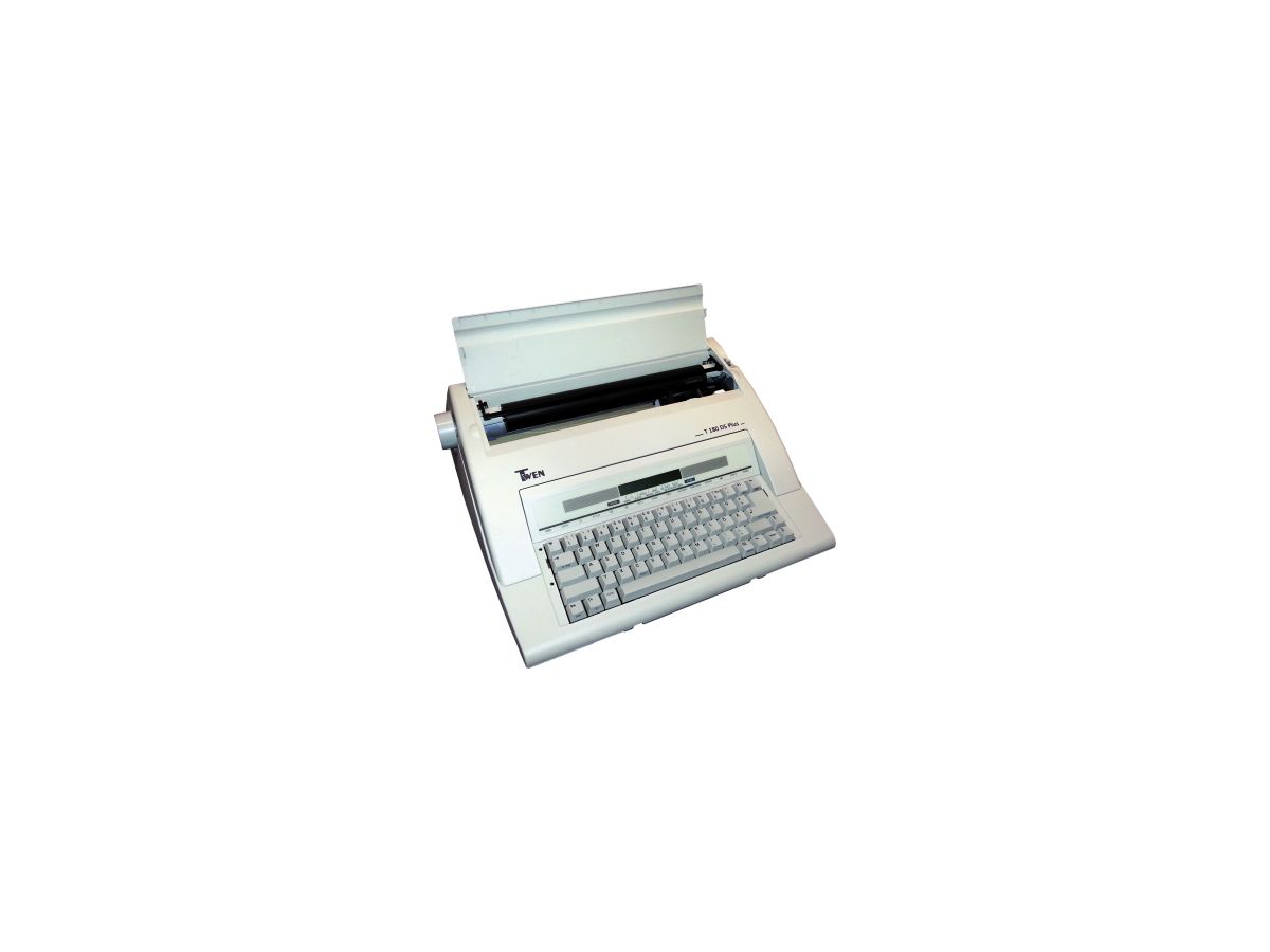 TWEN Schreibmaschine T 180DS Plus 583 mit Display portable weiß