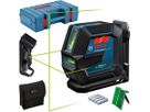 BOSCH Linienlaser GLL 2-15 G, grün LB10, DK10, Zieltafel, Tasche, 4x1,5 V