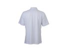 JN Mens Plain Polo JN964 100%BW, white/navy/white, Größe XL