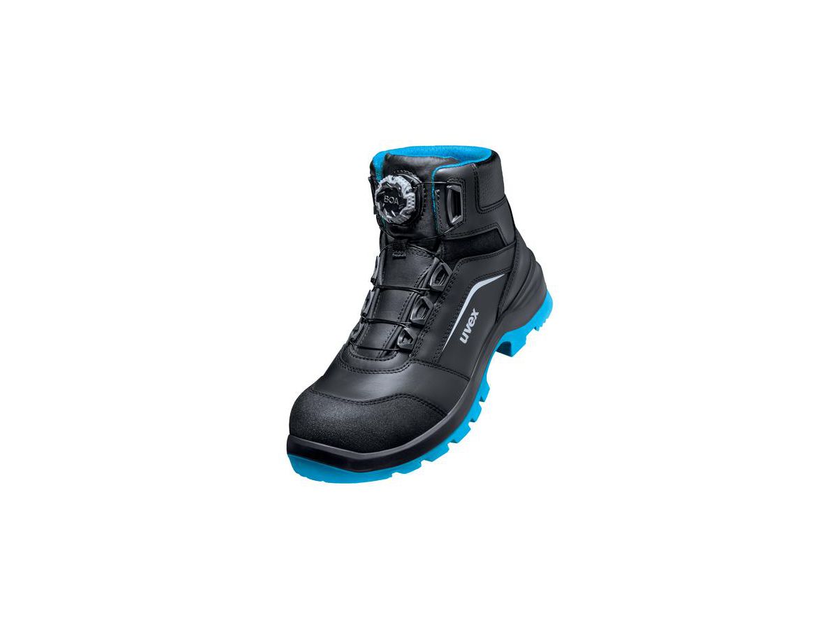 UVEX 2 xenova Sicherheits-Stiefel BOA Gr. 43 W10 S3L ESD SR schw/blau 9569.1