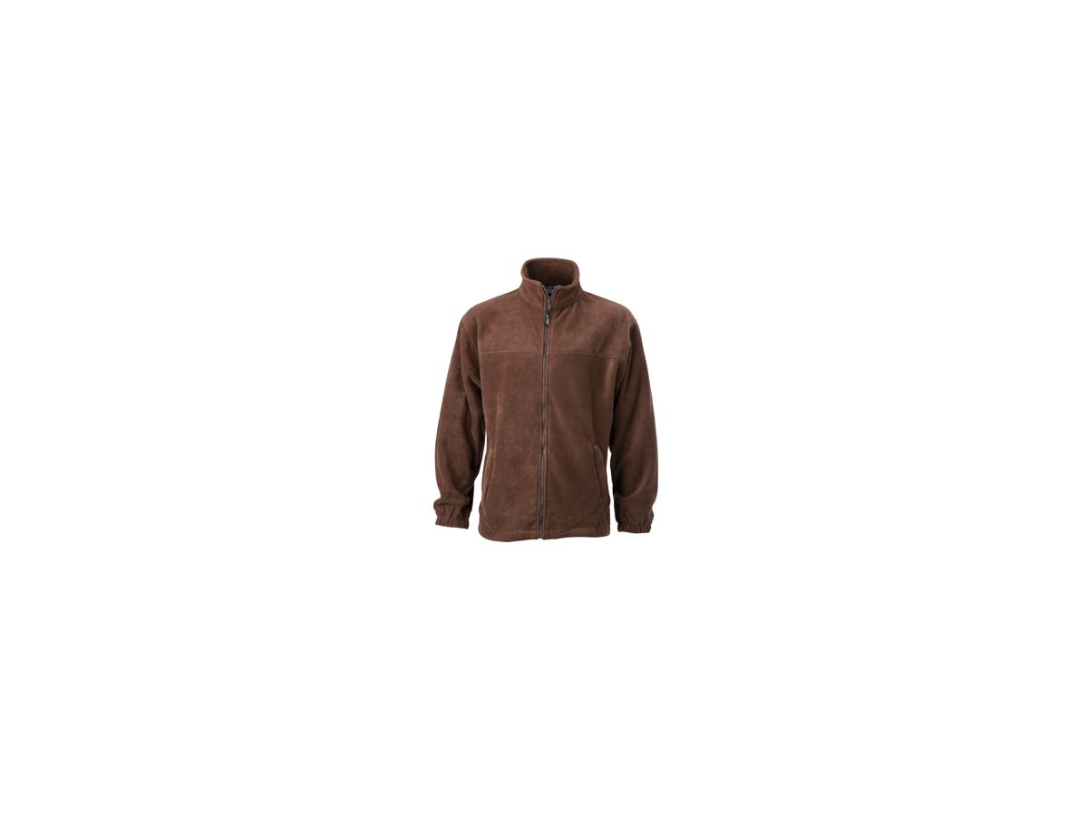 JN Full-Zip Fleece JN044 100%PES, brown, Größe 3XL