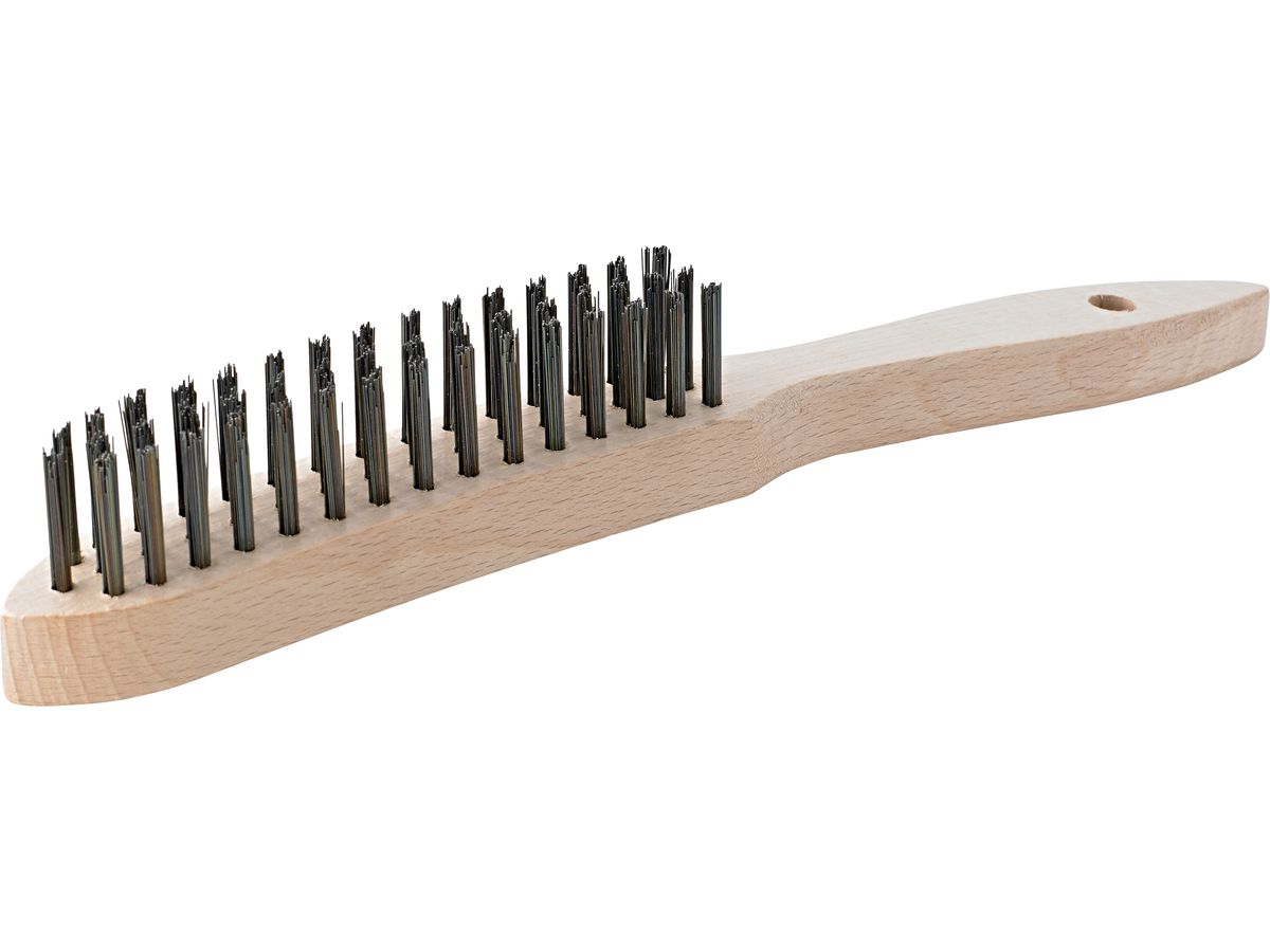 Wire hand brush steel Smooth 4 row FORMAT