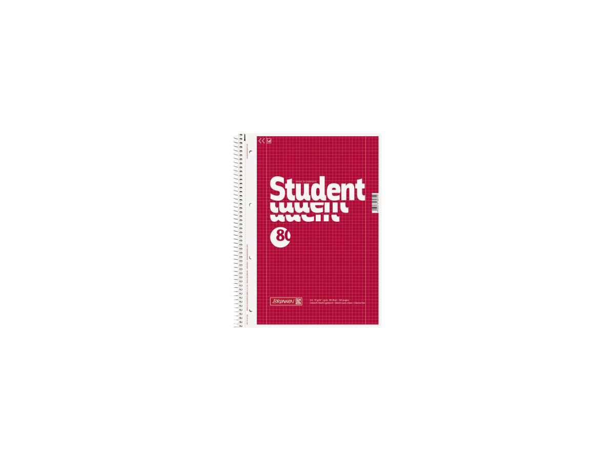 BRUNNEN Collegeblock Student 1067928 DIN A4 80Bl. Lin28 kariert
