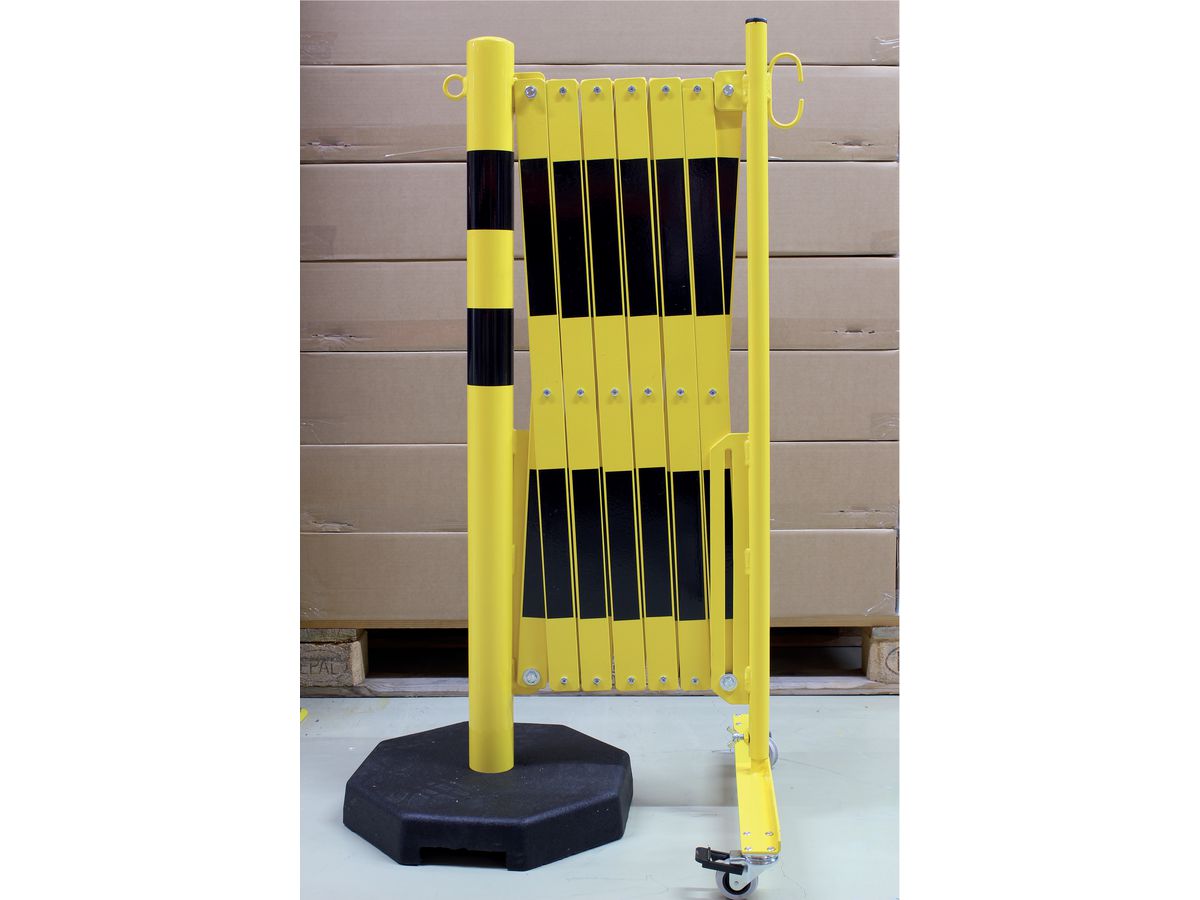 Sperrfosten D60mm gelb-schwarz Platte