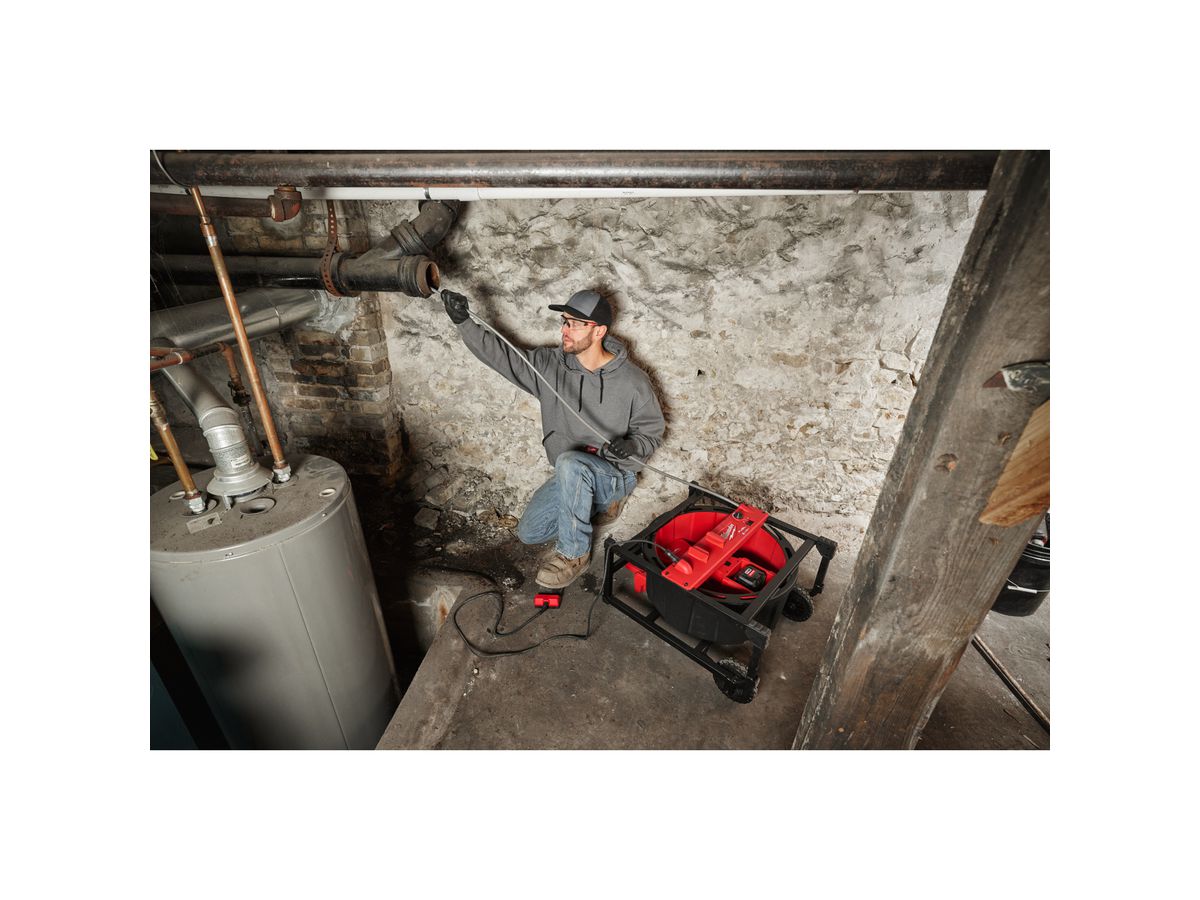 MILWAUKEE Akku-Rohrreiniger M18 HSFSM-122 mit flexibler Welle