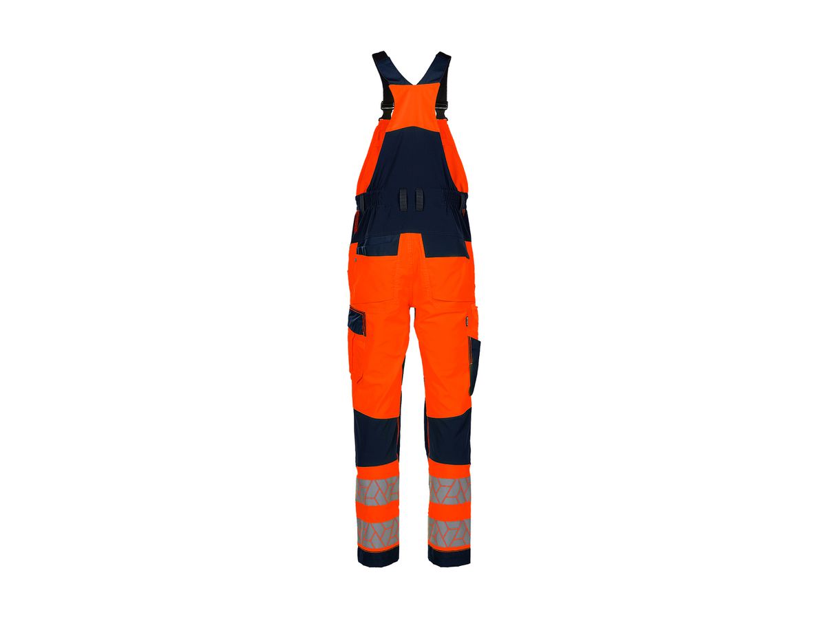 SIOEN SYNC Warnschutz Latzhose Kl. 2 Gr. 48, hi-vis orange/marine, BREAQOUT