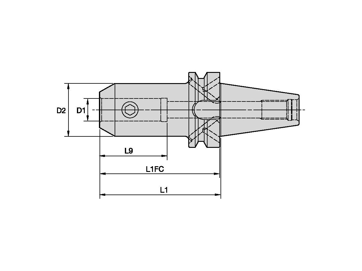 ERICKSON BTKV40BEM100400 1 END MILL ADAPT. - BTKV 40 FORM B