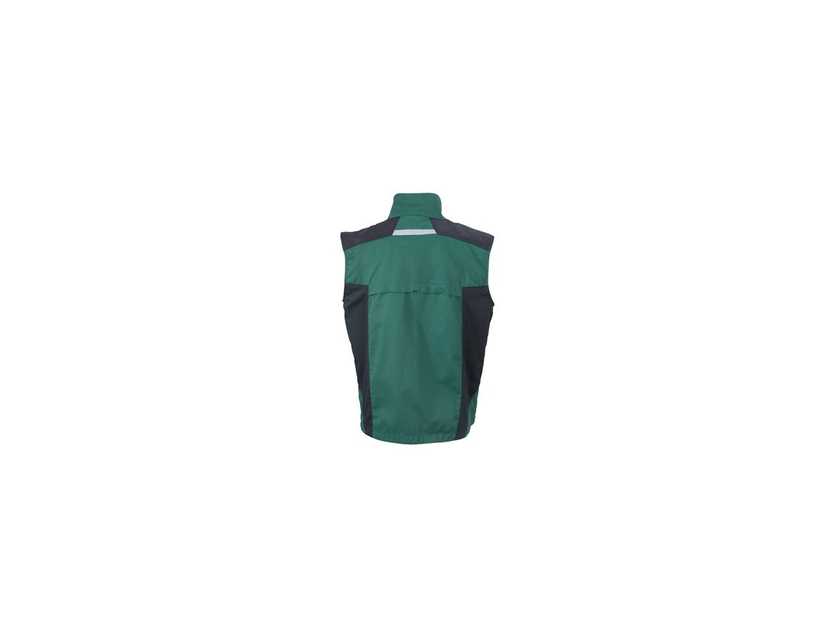 JN Workwear Vest JN822 65%PES/35%BW, dark-green/black, Größe S