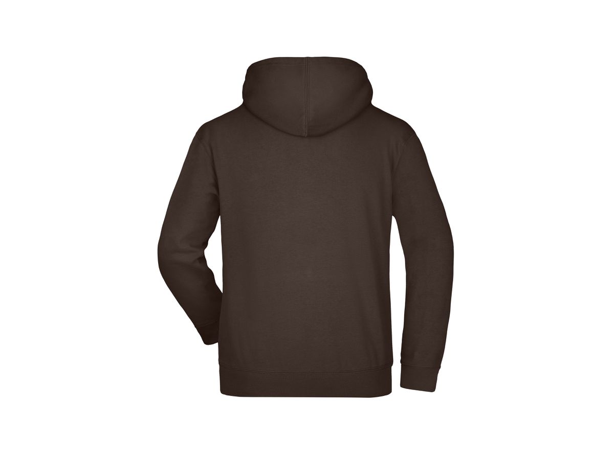 JN Hooded Sweat JN047 80%BW/20%PES, brown, Größe L