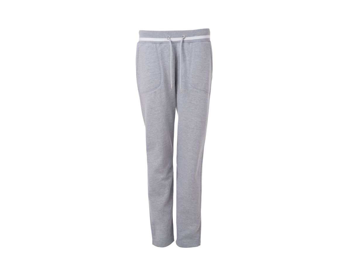 JN Ladies' Jog-Pants JN779 grey-heather/white, Größe XL