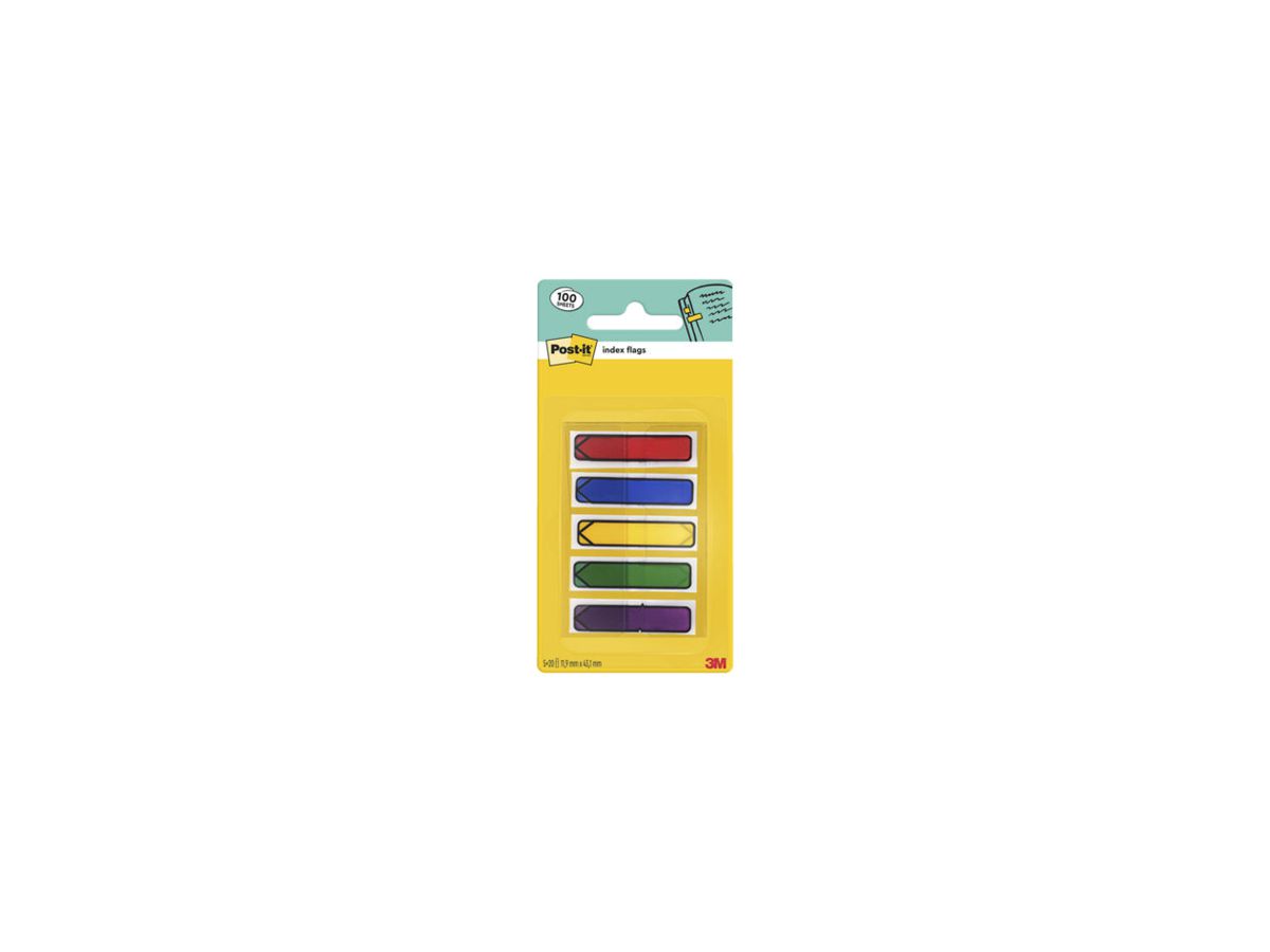 Post-it Haftstreifen Index Pfeile 684ARR1 20Blatt sortiert 5 St./Pack
