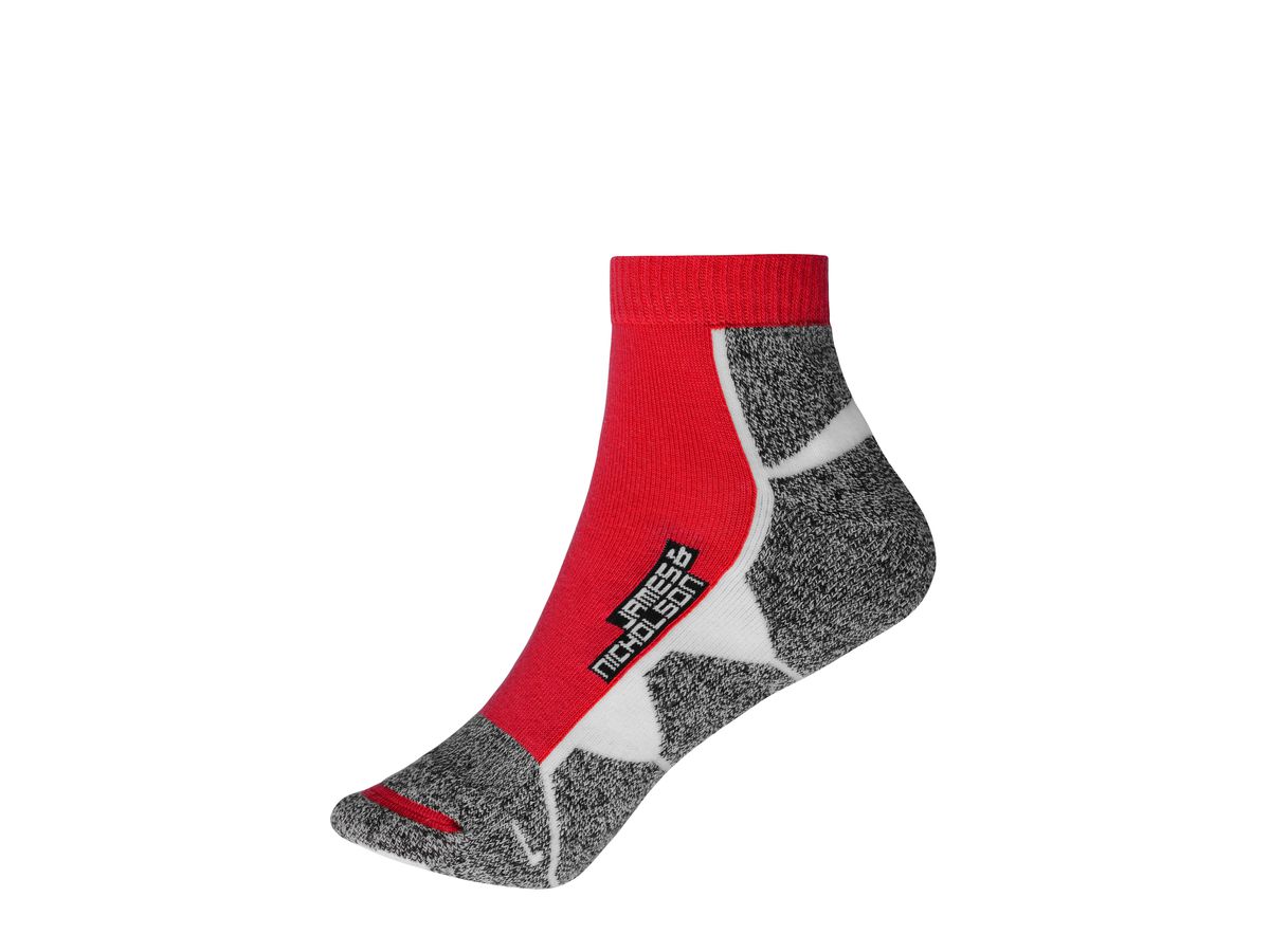 JN Sport Sneaker Socks JN214 red/white, Größe 45-47