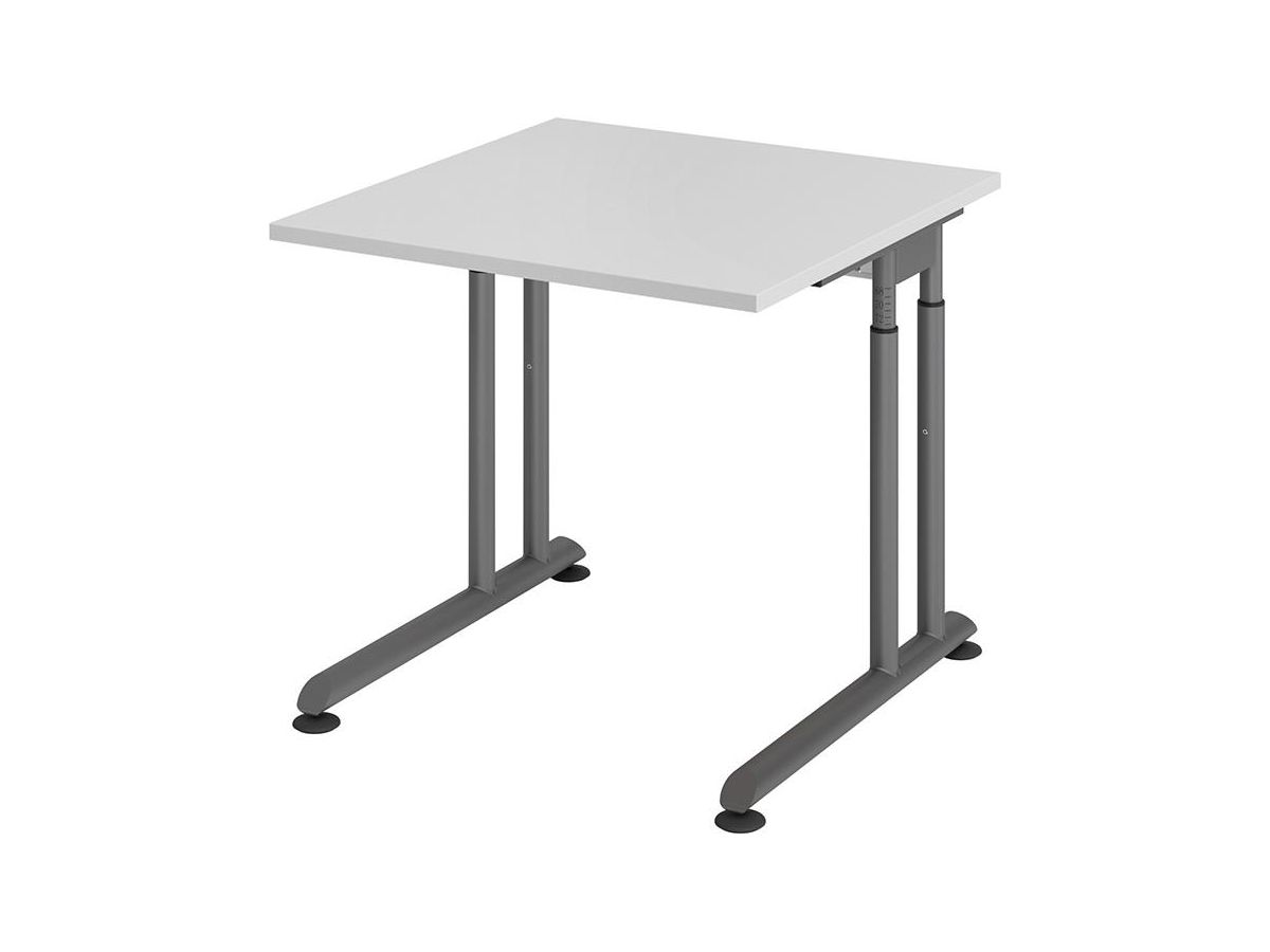 Schreibtisch C-Fuß 800x800 mm Grau