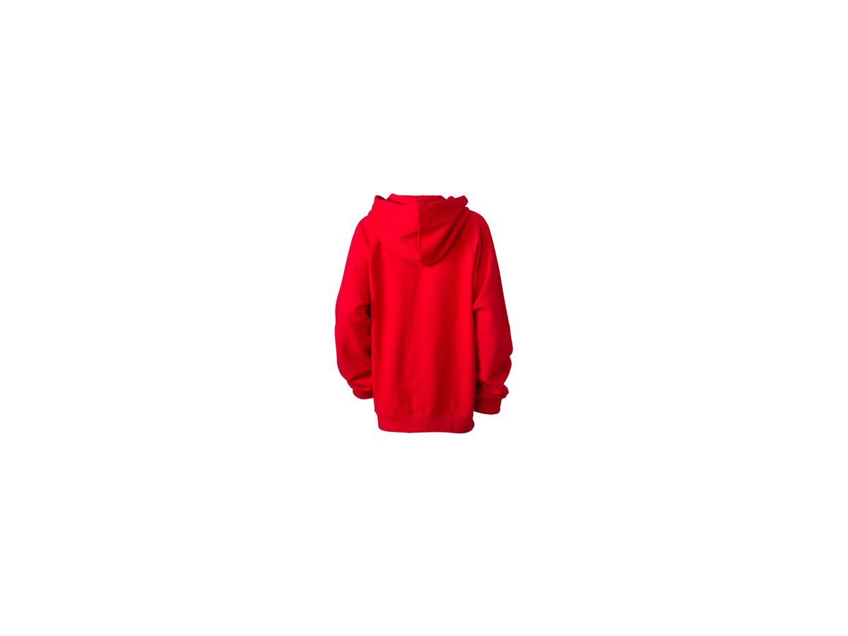 JN Hooded Jacket Junior JN059K 100%BW, red, Größe M