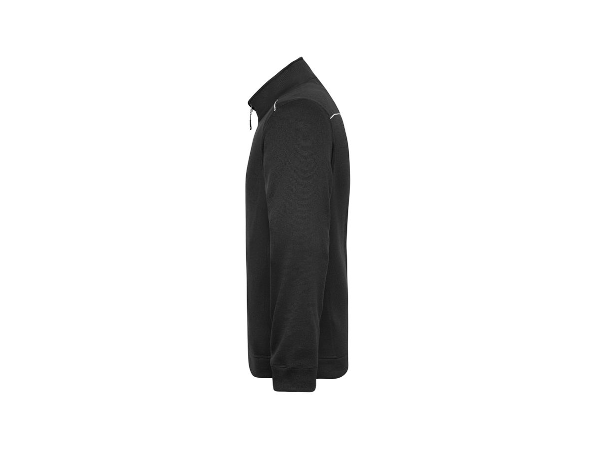 JN Herren Strickfleece-Jacke JN898 black/black, Größe 6XL