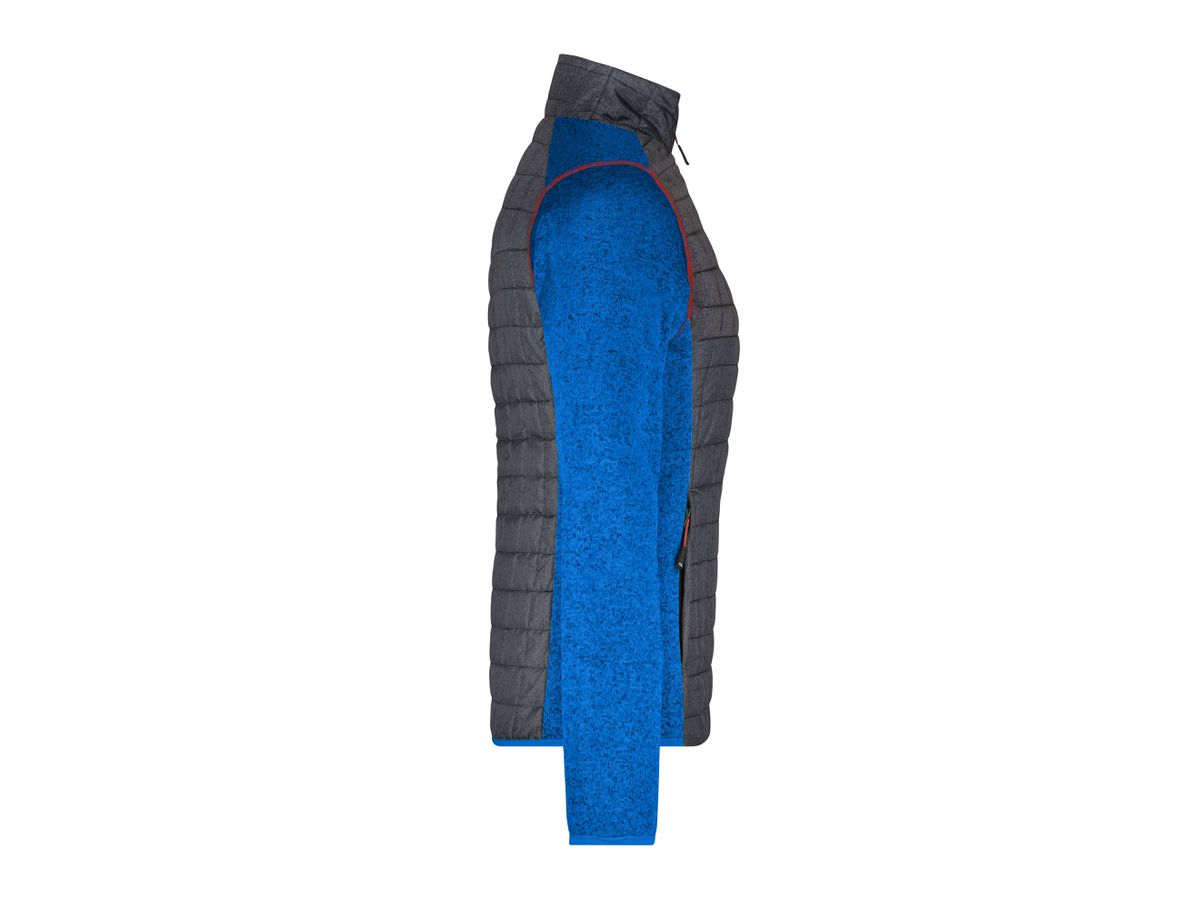 JN Ladies' Knitted Hybrid Jacket JN741 royal-melange/anthracite-melange Gr. XL