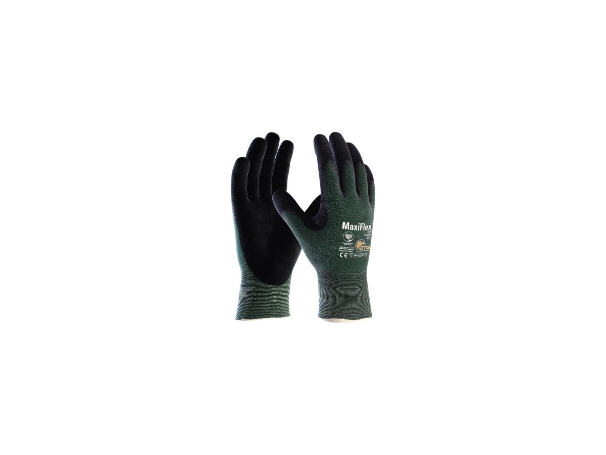 ATG Schnittschutz-Handsch. MaxiFlex Cut Gr. 7 Nitrilschaum grün/schw, 34-8743