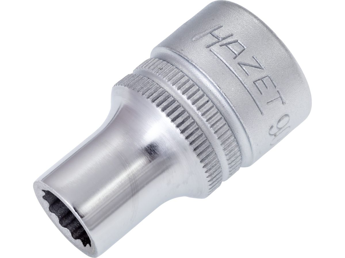 Socket wrench insert 1/2" 9mm bi-hex DIN3124