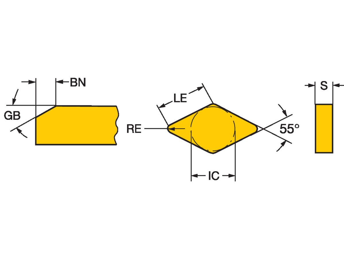 COROMANT T-Max Schneidplatte zum Drehen DNGN150408T01020650