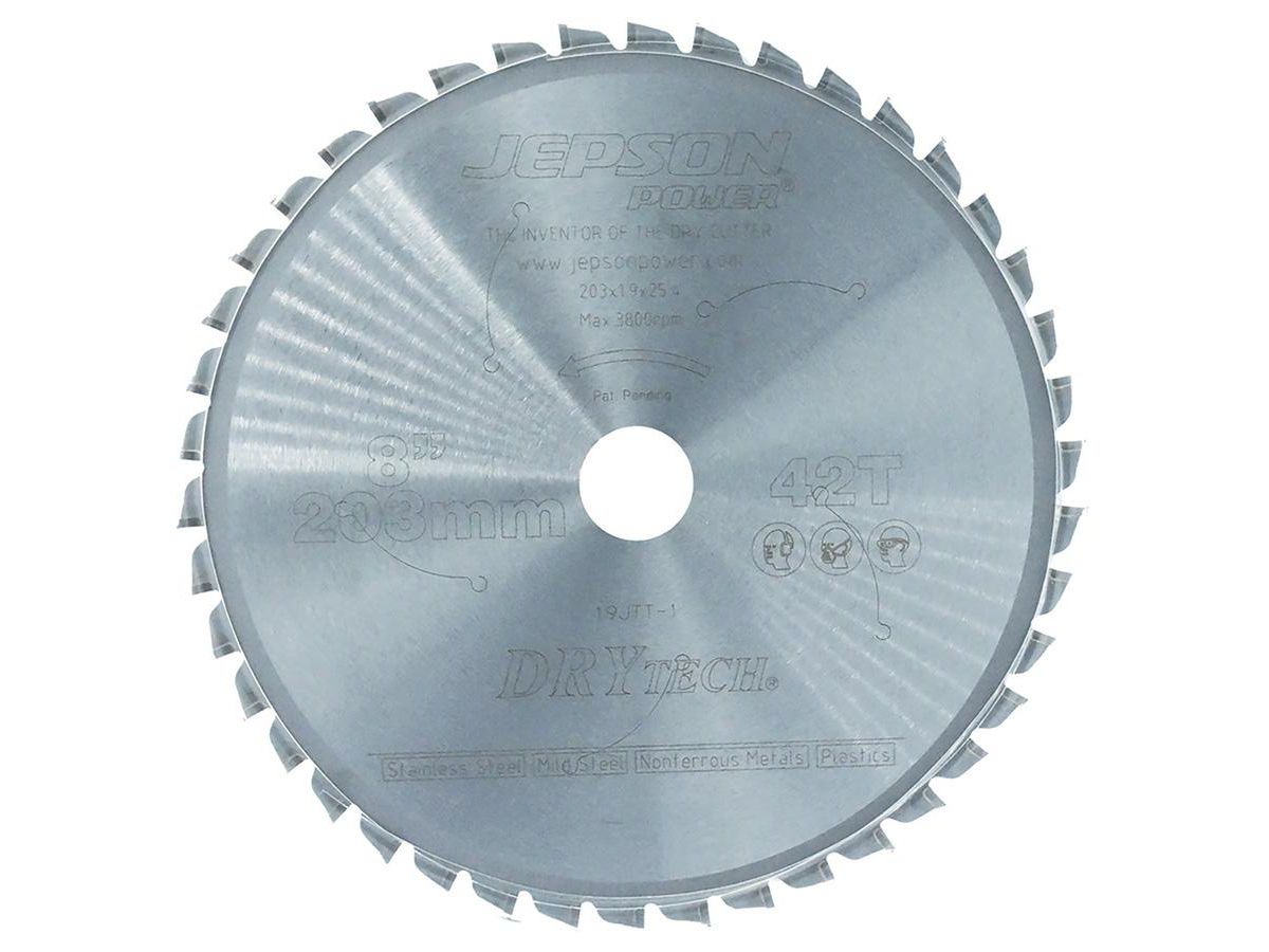 Jepson HM-Sägeblatt Drytech D=203x25,4x1,9mm 42Z für Stahl u. Inox